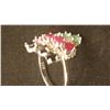 Image 4 : Gorgeous 8.75 ct Blue Sapphire, Ruby and Emerald Ring.