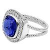 Image 2 : BEAUTIFUL 4.7 CT VIOLET BLUE TANZANITE RING