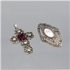 Image 1 : RARE 2 PIECE MARCASITE BROOCHE/PENDANT LOT