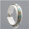 Image 1 : Navajo 18.3 Ct Natural Turquoise Inlay Bracelet