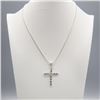 Image 1 : AMAZING 12.50 CT SWISS BLUE TOPAZ CROSS PENDANT