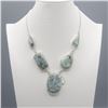 Image 1 : Huge Natural Carribian Blue Larimar Necklace.