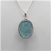 Image 3 : BEAUTIFUL 22.5 CT BLUE TURQUOISE PENDANT