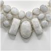 Image 2 : LUMINISCENT 235 CT NATURAL MOONSTONE NECKLACE