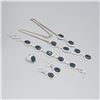 Image 1 : Lovely 4 Piece Blue Sapphire Jewelry Set