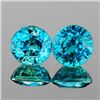 Image 1 : Natural Intense Greenish Blue Zircon Pair - FL