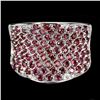 Image 1 : Natural Unheated Round Rhodolite Garnet Ring