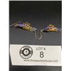 Image 2 : Very Nice Articulated Sterling and Enamel Fish Earrings