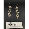 Image 2 : Exceptional Pair of 3" Long Sterling 60's Style Earrings