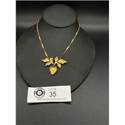 An Edwardian Gilded Strawberry Necklace 1910