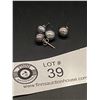 Image 2 : 2 Pairs of Real Silver Pearl Earrings 18k Gold Plated Backs