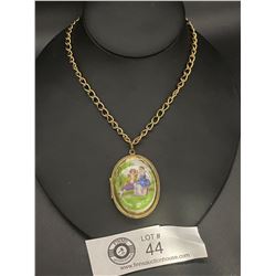 A Limoges Style Locet on Necklace