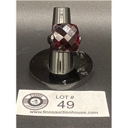 Extra Large Dress Ring Large Red Stone