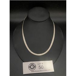A Superb Italian Sterling Herringbone Necklace