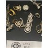 Image 2 : Lot of Vintage Rhinestone Jewelry Pieces and Parts