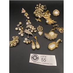 Lot of Pearl Jewelry Pieces and Parts