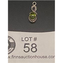 Sterling and Peridot(?) Pendant