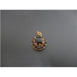 Garnet Look Antique Pendant Early 1900's
