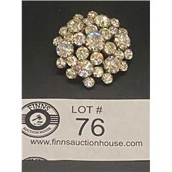 Very Nice Early Rhinestone Pin Signed TRIAD