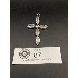 Quality Large Rhinestone Cross 2" Long
