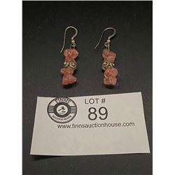 Sterling and Rose Quartz Earrings