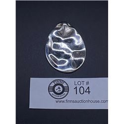 .925 Silver Hammered Pendant