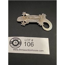 .925 Silver Salamander Pin