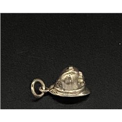 .925 Silver Fireman's Hat Charm