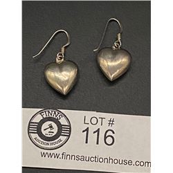 Sterling Silver Heart Earrings