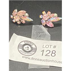 Good Pair of Vintage Pink " Sherman" Earrings 1950's
