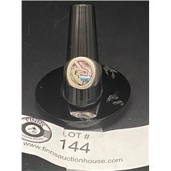 Heavy Sterling & Shell Inlay Men's Ring