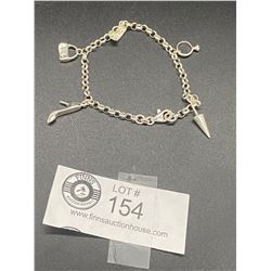 Very Nice Qulaity Sterling 925 Charm Bracelet
