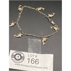 Sterling Dolphin Bracelet. ( Tests as Silver)