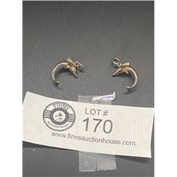 2 Small Sterling Dolphin Charms