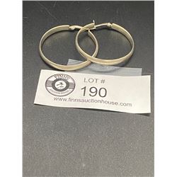 Very Nice Pair of Sterling Hoop Earrings