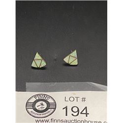 Good Pair of Sterling & Opal Stud Earrings