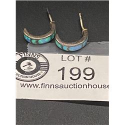 Very Nice Pair of Sterling and Opal Earrings