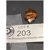 Image 2 : Amber and Sterling Heart Pendant