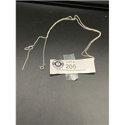 A Nice 30" Sterling Box Link Chain ( Needs Loop on 1 End)