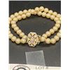 Image 2 : A Nice 2 Strand 1950's Faux Pearl Bracelet