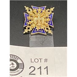 1950's Coro Enamel Russian Cross Pin