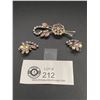 Image 1 : 1950's Rhinestone Brooch and Earrings