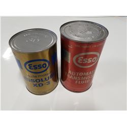 Lot of Two Esso Quart Tins (Full)