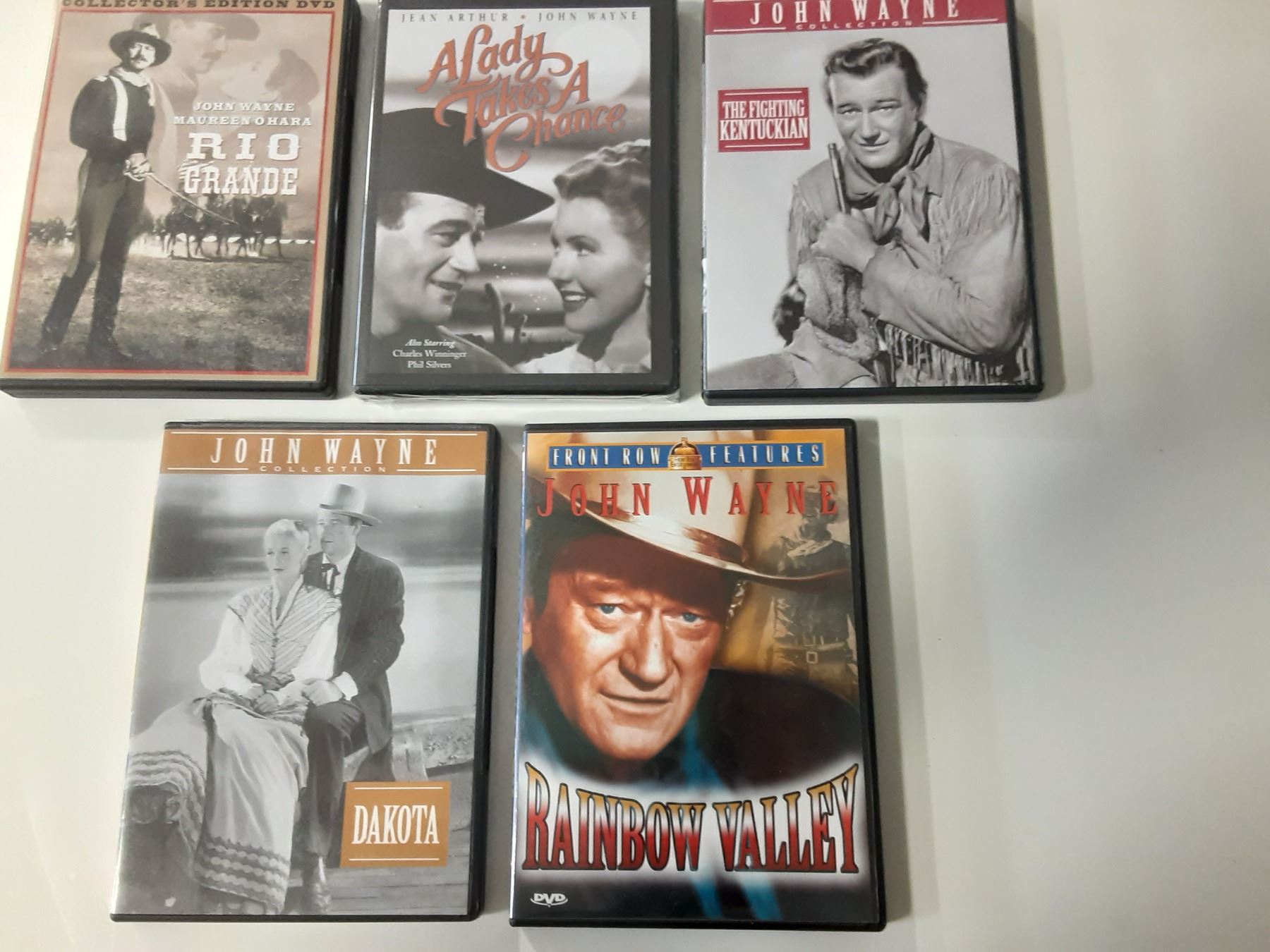 Lot of 5 John Wayne Western DVDs