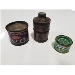 Lot of 3 Gas & Oil Tins
