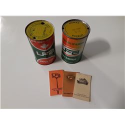 Lot of 2 UFA Quart Tins & UFA Notebooks