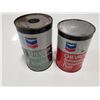Image 1 : Lot of 2 Chevron Oil Tins (Full)