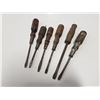 Image 1 : Lot of 6 Antique Wood-handled Screwdrivers