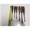 Image 2 : Lot of 6 Antique Wood-handled Screwdrivers
