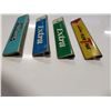 Image 2 : Lot of 4 Vintage Wrigley's Gum Advertising Rack Metal Labels